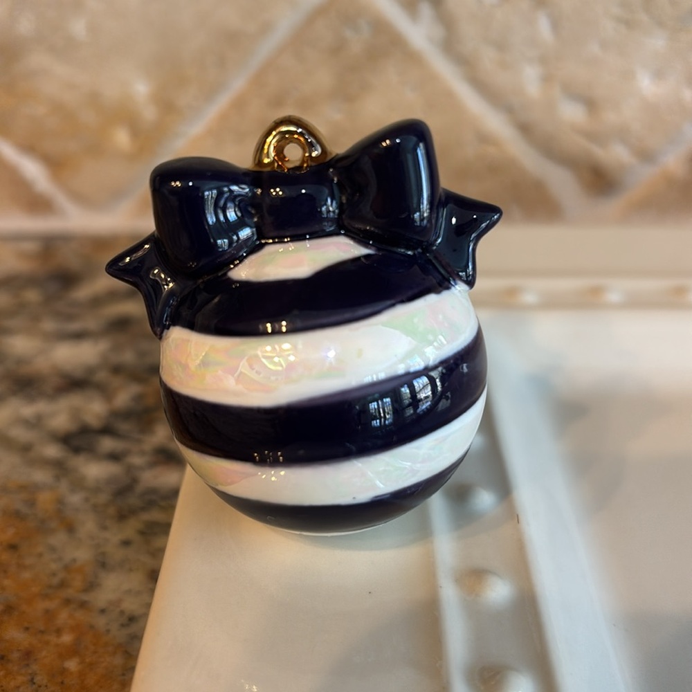 Deck the Halls Ornament - Blue and White Nora Fleming Mini NWT